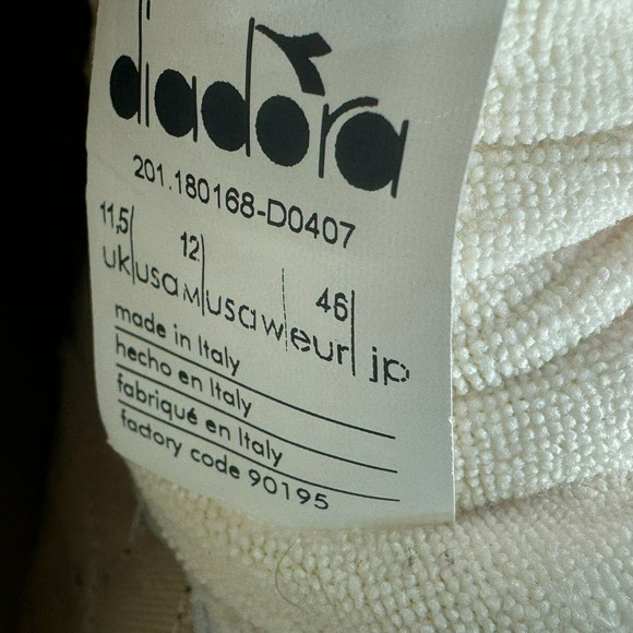 DIADORA | Men\'s 12 Heritage Wimbledon Made‎ in Italy Purple Green White Sneakers main image 4
